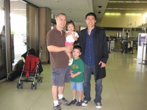 Goodbye at the airport with the fam.